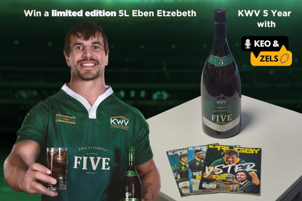 WIN Limited edition Eben Etzebeth KWV with Keo & Zels